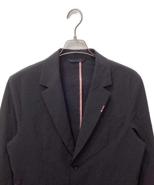 PAUL SMITH（ポールスミス）Paul Smith (ポールスミス) ナイロンストレッチーラードジャケット ブラック サイズ:Lの古着・服飾アイテム