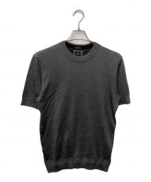 BOSS HUGO BOSS（ボス ヒューゴボス）の古着「シルクコットンサマーニット」｜グレー