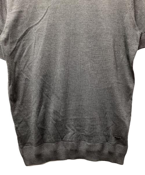 BOSS HUGO BOSS（ボス ヒューゴボス）BOSS HUGO BOSS (ボス ヒューゴボス) シルクコットンサマーニット グレー サイズ:Mの古着・服飾アイテム