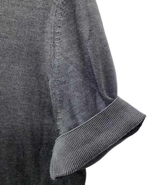 BOSS HUGO BOSS（ボス ヒューゴボス）BOSS HUGO BOSS (ボス ヒューゴボス) シルクコットンサマーニット グレー サイズ:Mの古着・服飾アイテム