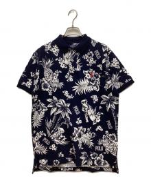 POLO RALPH LAUREN（ポロ・ラルフローレン）の古着「HAWAIIAN BEAR CUSTOM SLIM FIT ポロシャツ」｜ネイビー