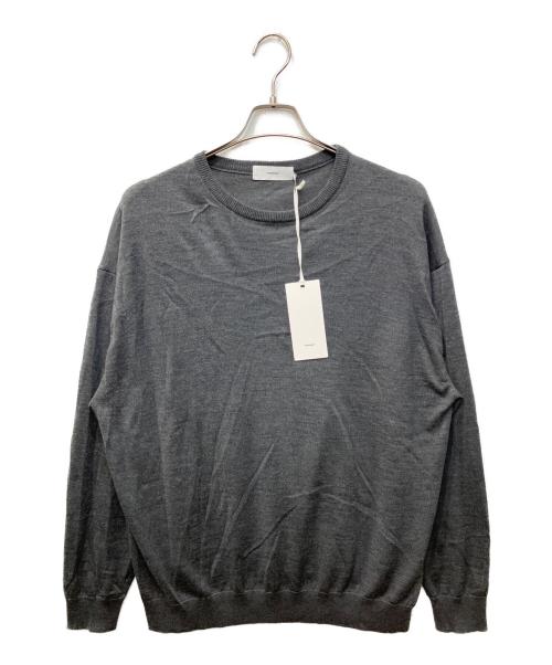 Graphpaper（グラフペーパー）Graphpaper (グラフペーパー) High Gauge Crew Neck Knit/ハイゲージクルーネックニット グレー サイズ:2の古着・服飾アイテム
