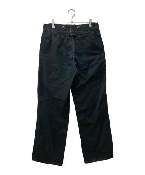 POLO RALPH LAUREN（ポロ・ラルフローレン）POLO RALPH LAUREN (ポロ・ラルフローレン) 90s/ダブルニーコットンワイドパンツ ネイビー サイズ:32/32の古着・服飾アイテム