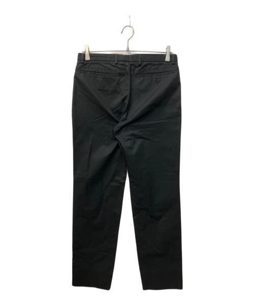 JIL SANDER（ジルサンダー）JIL SANDER (ジルサンダー) コットンツイルストレートパンツ ブラック サイズ:48の古着・服飾アイテム