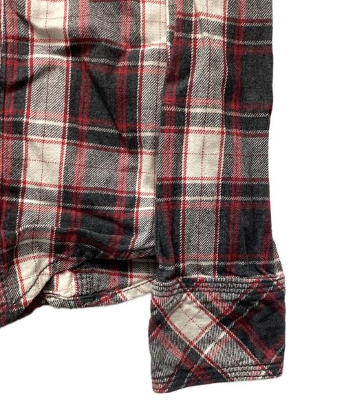 TRUE RELIGION（トゥルー レリジョン）TRUE RELIGION (トゥルー レリジョン) ウエスタンシャツ レッド×グレー サイズ:Mの古着・服飾アイテム