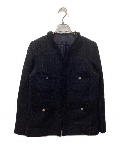中古・古着通販】ANAYI (アナイ) ミックスツイードノーカラー 中古・古着通販】ANAYI (アナイ) ミックスツイードノーカラー