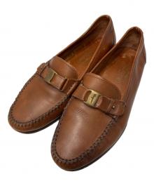 Salvatore Ferragamo（サルヴァトーレ フェラガモ）の古着「ストラップローファー」｜ブラウン
