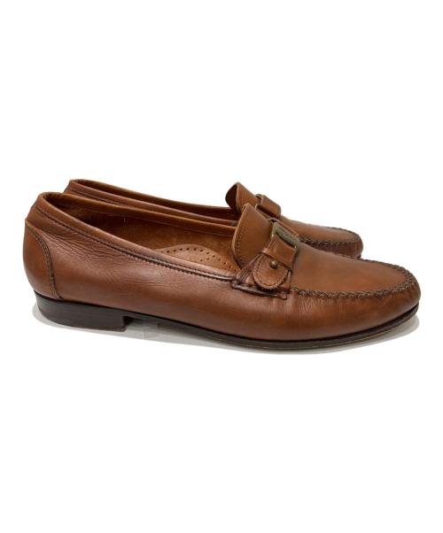 Salvatore Ferragamo（サルヴァトーレ フェラガモ）Salvatore Ferragamo (サルヴァトーレ フェラガモ) ストラップローファー ブラウン サイズ:9EEの古着・服飾アイテム
