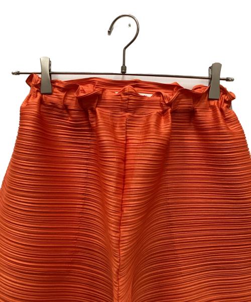 PLEATS PLEASE（プリーツプリーズ）PLEATS PLEASE (プリーツプリーズ) 変形クロップドプリーツパンツ オレンジ サイズ:1の古着・服飾アイテム