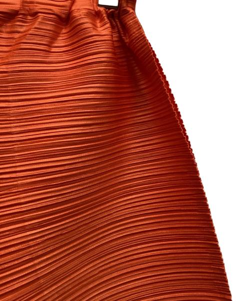 PLEATS PLEASE（プリーツプリーズ）PLEATS PLEASE (プリーツプリーズ) 変形クロップドプリーツパンツ オレンジ サイズ:1の古着・服飾アイテム