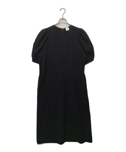 6(ROKU) BEAUTY&YOUTH（ロク ビューティーアンドユース）6(ROKU) BEAUTY&YOUTH (ロク ビューティーアンドユース) VOLUME SHORT SLEEVE DRESS（ボリュームショートスリーブドレス） ブラック サイズ:36の古着・服飾アイテム