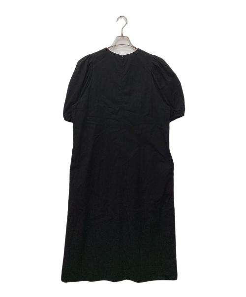 6(ROKU) BEAUTY&YOUTH（ロク ビューティーアンドユース）6(ROKU) BEAUTY&YOUTH (ロク ビューティーアンドユース) VOLUME SHORT SLEEVE DRESS（ボリュームショートスリーブドレス） ブラック サイズ:36の古着・服飾アイテム