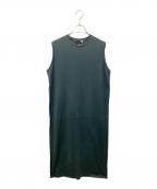 ATONエイトン）の古着「TANK TOP DRESS / ノースリーブワンピース」｜グリーン