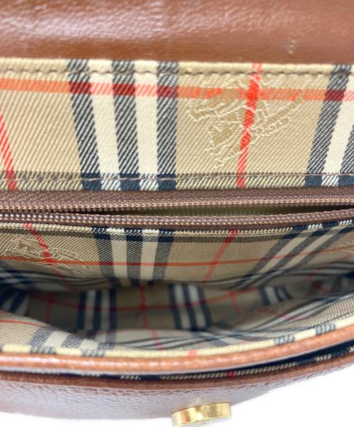 Burberry's（バーバリー）Burberry's (バーバリー) インナーノヴァチェックレザーショルダーバッグ ブラウンの古着・服飾アイテム