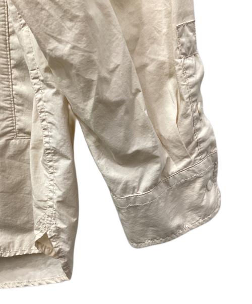 yokosakamoto（ヨウコサカモト）yokosakamoto (ヨウコサカモト) コットンリネンサイドポケットシャツ ベージュ サイズ:Mの古着・服飾アイテム