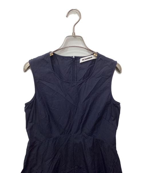 JIL SANDER（ジルサンダー）JIL SANDER (ジルサンダー) ノースリーブワンピース ネイビー サイズ:34の古着・服飾アイテム