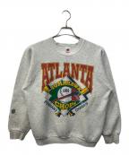 FRUIT OF THE LOOMフルーツオブザルーム）の古着「80's ベースボールプリントラグランスウェット」｜ライトグレー