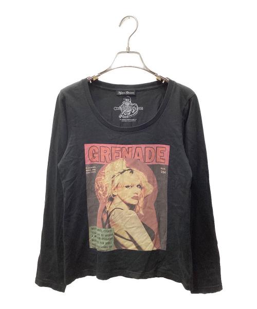 Hysteric Glamour（ヒステリックグラマー）Hysteric Glamour (ヒステリックグラマー) courtney love長袖カットソー ブラック サイズ:採寸参照の古着・服飾アイテム