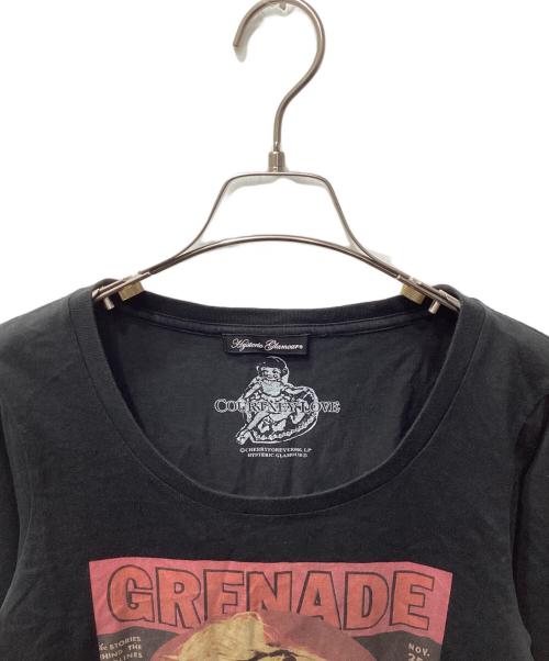 Hysteric Glamour（ヒステリックグラマー）Hysteric Glamour (ヒステリックグラマー) courtney love長袖カットソー ブラック サイズ:採寸参照の古着・服飾アイテム