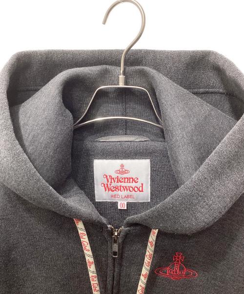 Vivienne Westwood RED LABEL（ヴィヴィアンウエストウッドレッドレーベル）Vivienne Westwood RED LABEL (ヴィヴィアンウエストウッドレッドレーベル) ヘビーダンボールラウンドヘムジップフーディー グレー サイズ:００の古着・服飾アイテム