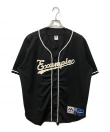 MAJESTIC ATHLETIC×EXAMPLE（マジェスティック アスレティック×エグザンプル）の古着「ベースボールシャツ」｜ブラック