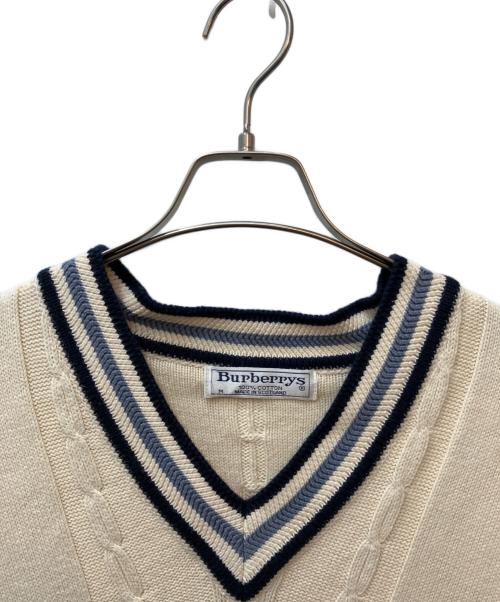 Burberry's（バーバリーズ）Burberry's (バーバリーズ) ケーブルニット アイボリー サイズ:Mの古着・服飾アイテム