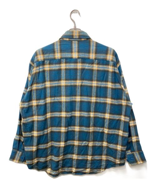 gold（ゴールド）GOLD (ゴールド) SOFT NEL CHECK BIG POCKET WORK SHIRT / チェックネルシャツ ベージュ×ブルー サイズ:Mの古着・服飾アイテム