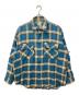 GOLD（ゴールド）の古着「SOFT NEL CHECK BIG POCKET WORK SHIRT / チェックネルシャツ」｜ベージュ×ブルー