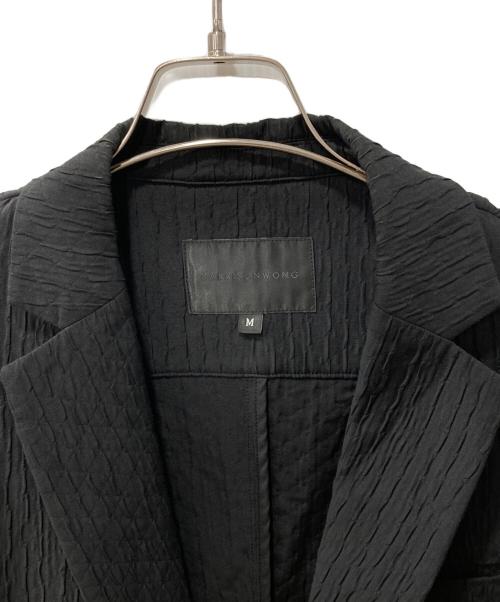 HARRISON WONG（ハリソン ウォン）HARRISON WONG (ハリソン ウォン) Smocking Textured long Vest/シワ加工ロングジレ ブラック サイズ:Mの古着・服飾アイテム