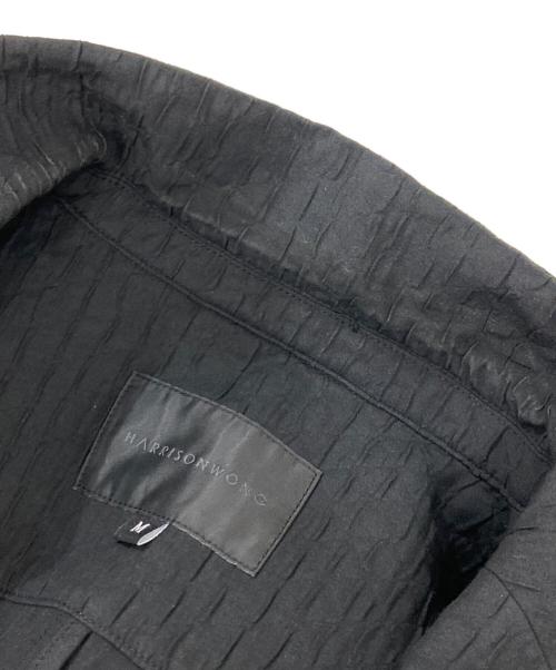 HARRISON WONG（ハリソン ウォン）HARRISON WONG (ハリソン ウォン) Smocking Textured long Vest/シワ加工ロングジレ ブラック サイズ:Mの古着・服飾アイテム