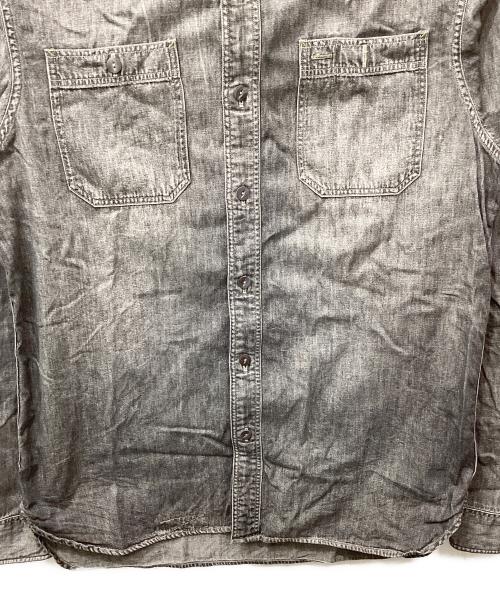 RRL（ダブルアールエル）RRL (ダブルアールエル) BLACK DENIM WORK SHIRT（ブラックデニムワークシャツ） ブラック サイズ:Mの古着・服飾アイテム
