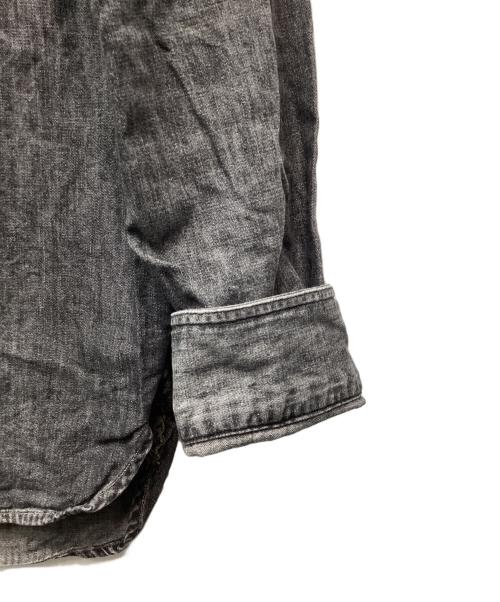 RRL（ダブルアールエル）RRL (ダブルアールエル) BLACK DENIM WORK SHIRT（ブラックデニムワークシャツ） ブラック サイズ:Mの古着・服飾アイテム