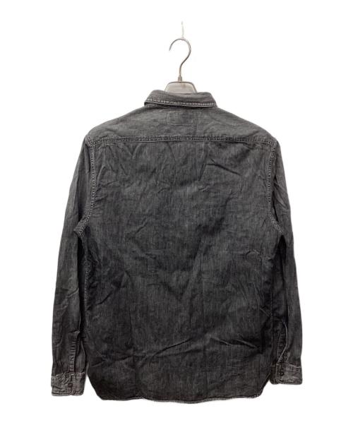 RRL（ダブルアールエル）RRL (ダブルアールエル) BLACK DENIM WORK SHIRT（ブラックデニムワークシャツ） ブラック サイズ:Mの古着・服飾アイテム