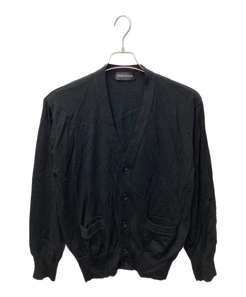 Yves Saint Laurent（イヴサンローラン）Yves Saint Laurent (イヴサンローラン) Vネックカーディガン ブラック サイズ:採寸参照の古着・服飾アイテム