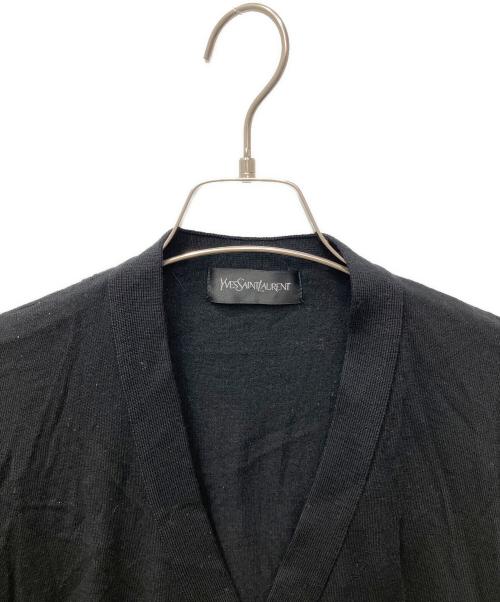 Yves Saint Laurent（イヴサンローラン）Yves Saint Laurent (イヴサンローラン) Vネックカーディガン ブラック サイズ:採寸参照の古着・服飾アイテム