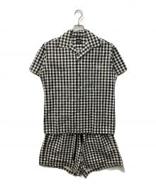 HONEY FITZ（ハニーフィッツ）の古着「ギンガムチェックセットアップ」｜ブラック