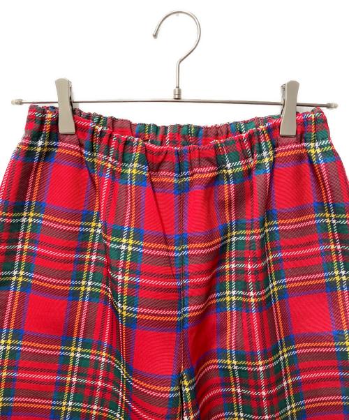 tricot COMME des GARCONS（トリココムデギャルソン）tricot COMME des GARCONS (トリココムデギャルソン) タータンチェックイージーパンツ レッド サイズ:採寸参照の古着・服飾アイテム