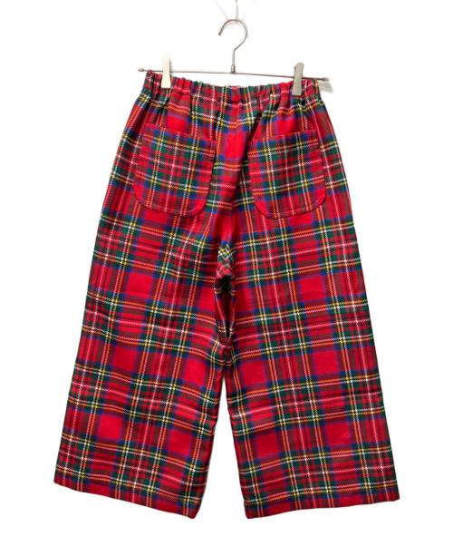 tricot COMME des GARCONS（トリココムデギャルソン）tricot COMME des GARCONS (トリココムデギャルソン) タータンチェックイージーパンツ レッド サイズ:採寸参照の古着・服飾アイテム