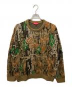 SUPREMEシュプリーム）の古着「22AW Trebark Camo Sweater/ツリーバーク カモ セーター」｜ブラウン