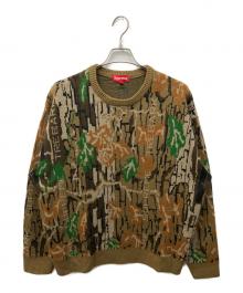SUPREME（シュプリーム）の古着「22AW Trebark Camo Sweater/ツリーバーク カモ セーター」｜ブラウン