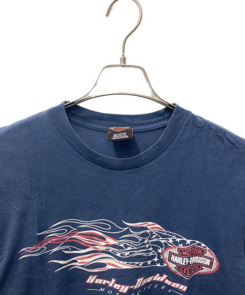 HARLEY-DAVIDSON（ハーレーダビッドソン）HARLEY-DAVIDSON (ハーレーダビッドソン) プリントTシャツ ブルー サイズ:Mの古着・服飾アイテム