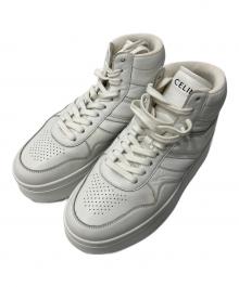 CELINE（セリーヌ）の古着「ブロックウェッジミッドスニーカー」｜ホワイト