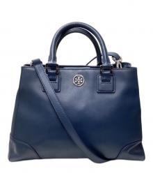 TORY BURCH（トリーバーチ）の古着「2WAYレザーバッグ」｜ネイビー