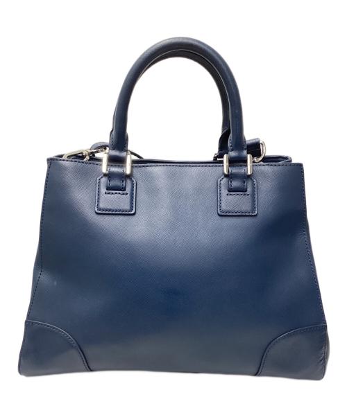 TORY BURCH（トリーバーチ）TORY BURCH (トリーバーチ) 2WAYレザーバッグ ネイビーの古着・服飾アイテム
