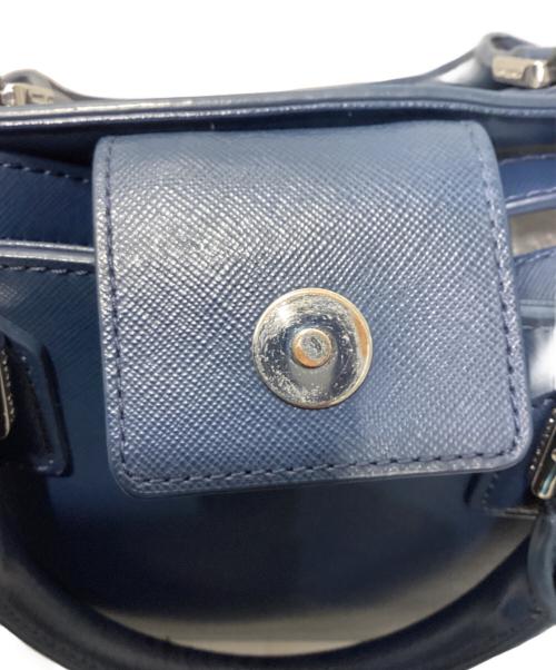 TORY BURCH（トリーバーチ）TORY BURCH (トリーバーチ) 2WAYレザーバッグ ネイビーの古着・服飾アイテム