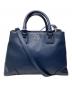 TORY BURCH（トリーバーチ）の古着「2WAYレザーバッグ」｜ネイビー