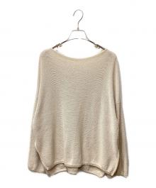 GALLARDA GALANTE（ガリャルダガランテ）の古着「コットンリネンオーバーニット」｜アイボリー