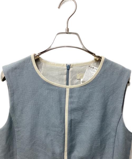 'S Max Mara（エスマックスマーラ）'S Max Mara (エスマックスマーラ) リネンコットンキャンバスノースリーブ スカイブルー サイズ:40の古着・服飾アイテム