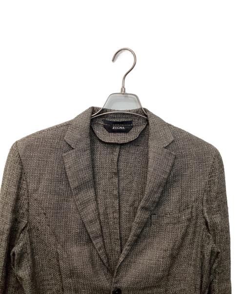 ZEGNA（ゼニア）ZEGNA (ゼニア) リネンウールジャケット カーキ サイズ:48の古着・服飾アイテム
