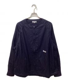 CAHLUMN（カウラム）の古着「Wool Flannel Baseball Shirt/ウールフランネルベースボールシャツ」｜ネイビー